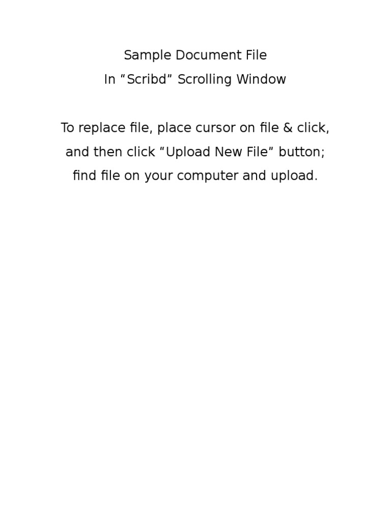 How to Replace Files on Scribd | PDF