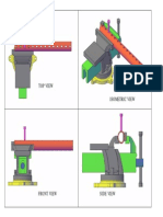 Orthographic View of Bench Vise With Stopper Attachment