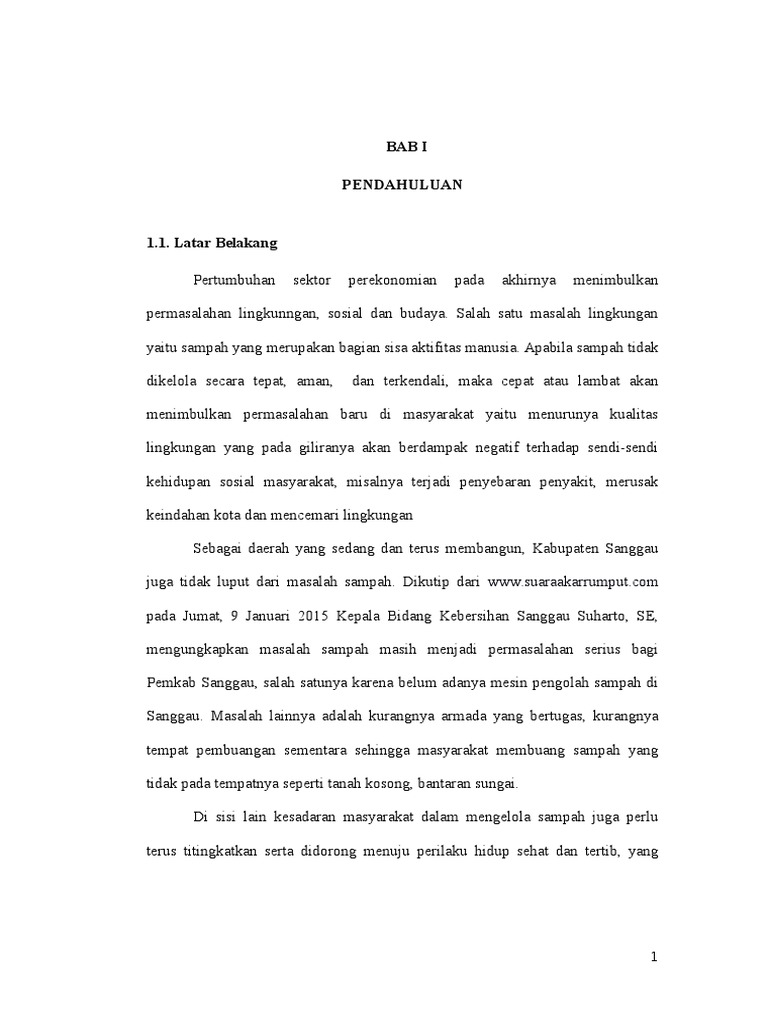 Proposal Penelitian Masalah Sampah