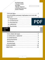 Ciclo del agua: procesos e implicaciones