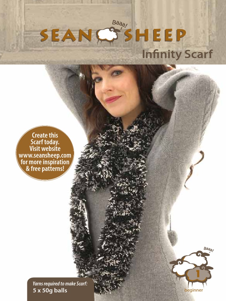 Beginner Infinity Scarf with Sean Sheep | PDF