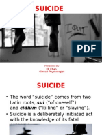 Suicide: KF Khan Clinical Psychologist