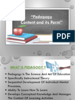 Pedagogy - Content and Its Form