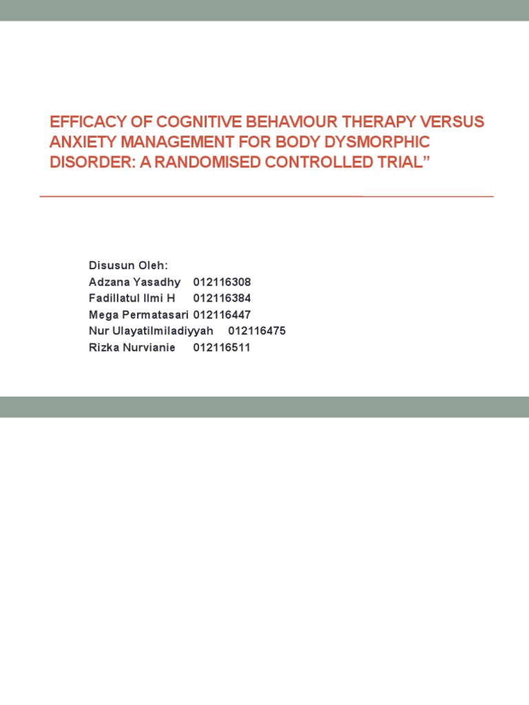 CBT vs Anxiety Management for BDD | PDF | Science & Mathematics