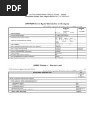 Balance Sheet