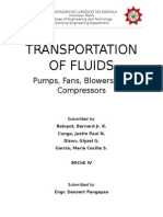 Transportation of Fluids: Pumps, Fans, Blowers and Compressors
