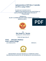 Design and Implementation of SPI Slave Controller On FPGA Using VHDL"