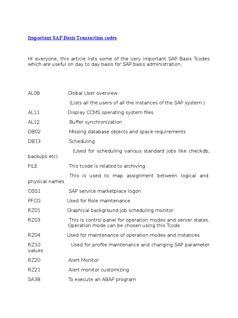 sap-basis-transaction-codes-pdf-computer-architecture-data-management