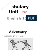 Vocabulary 10h Unit 3