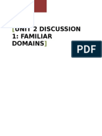 Unit 2 Discussion 1 - Familiar Domains