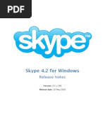 Skype 4.2 For Windows: Release Notes