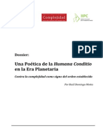 Una Poética de la Humana Conditio en la Era Planetaria  -Contra la complejidad como signo del orden establecido - 