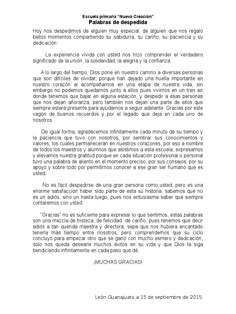 Palabras de Despedida Maestra jubilada  Felicidad y autoayuda