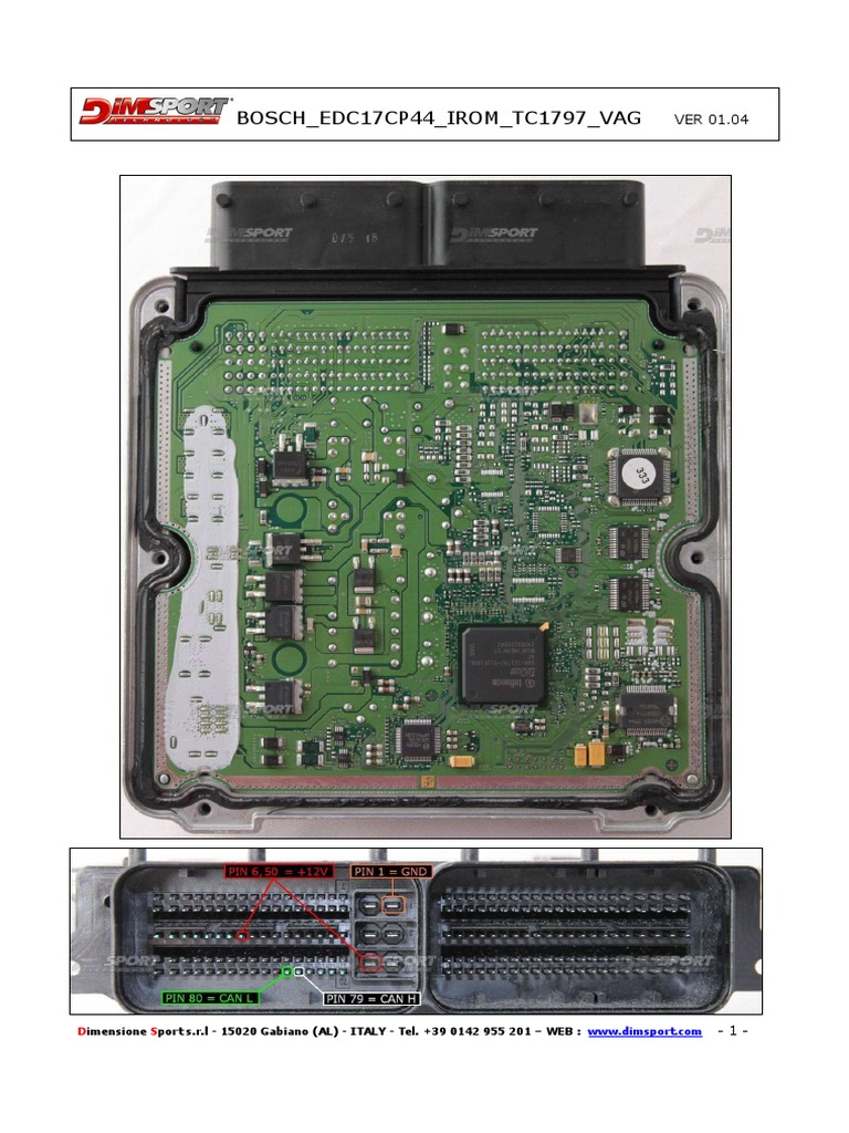 Bosch Edc17cp44 Irom Tc1797 Vag 1033 | PDF