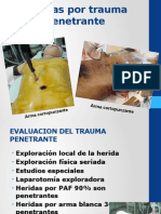 Trauma penetrante abdominal: evaluación y manejo