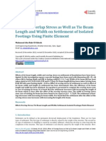 Effect of Overlap Stress as Well as Tie Beam Length and Width on Settlement of Isolated Footings Using Finite Element