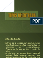 Tipos de Entrada