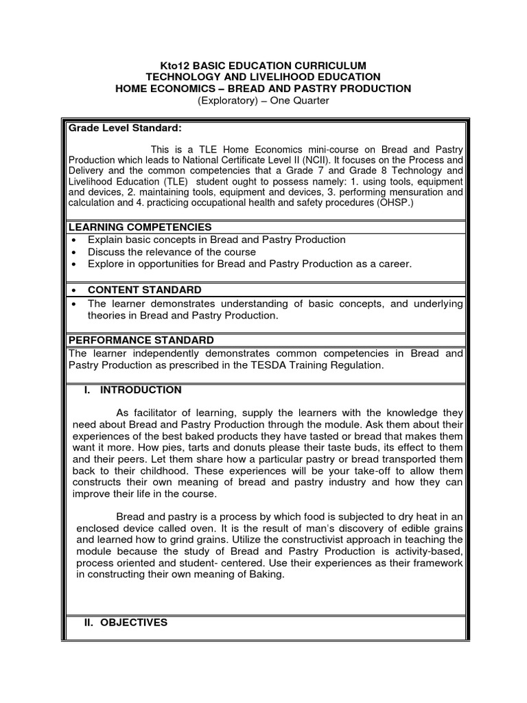 Kto12 Basic Education Curriculum Technology and Livelihood Education