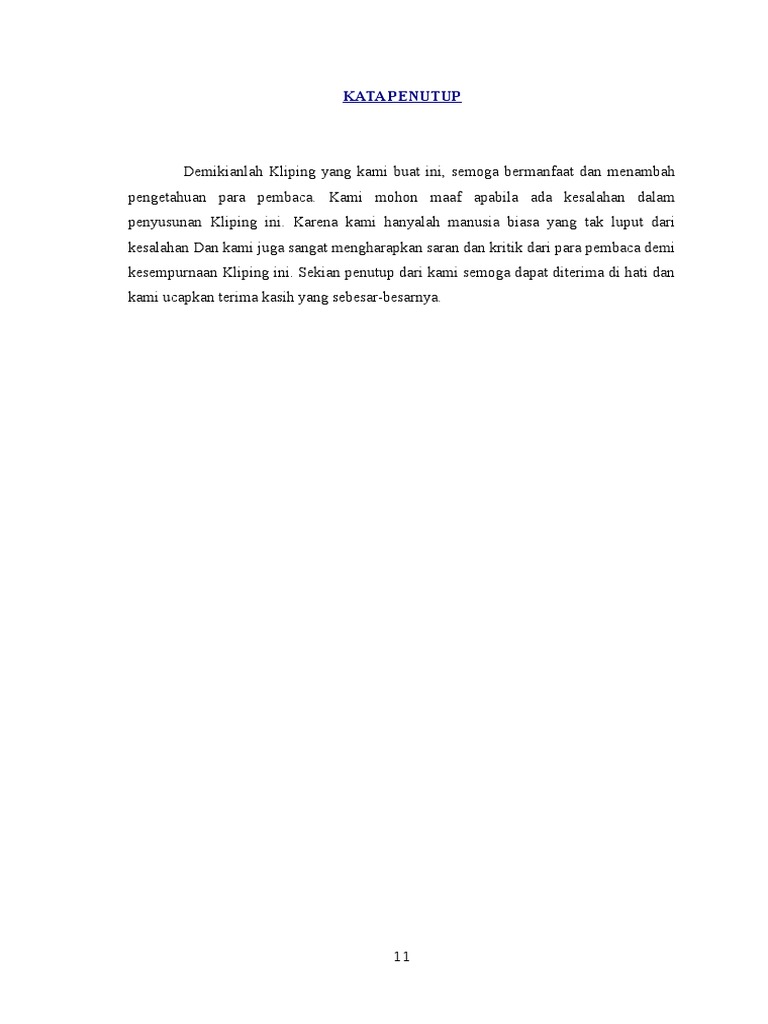 Kata Penutup