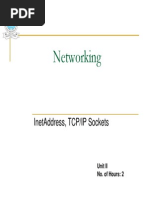 Networking: Inetaddress, Tcp/Ip Sockets