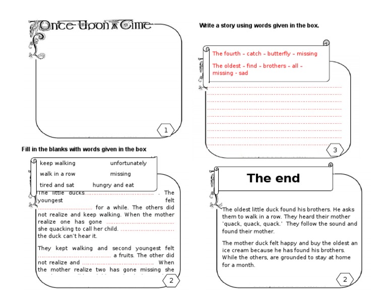 Worksheet 5 little ducks