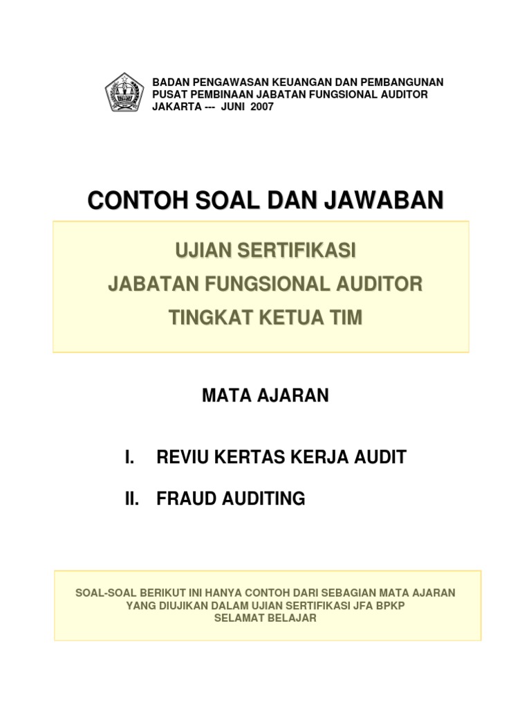Contoh Soal Audit