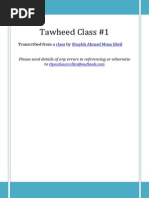 TAWHEED 1- Explanation of the Three Fundamental Principles -Shaykh Ahmad Jibril