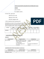 Systematic Semi-Micro Qualitative Analysis of An Inorganic Salt