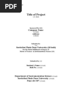 Project Report Format Pune University