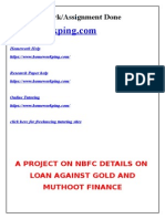 Project On Muthoot Finance