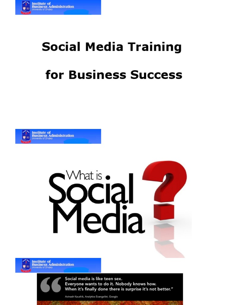 Social Media Training For Business Success | PDF