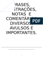 Frases, Comentários Diversos e Notas