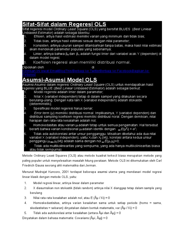 OLS | PDF