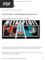 Download Hack Windows 7 With Metasploit Using Kali Linux _ LINUX DIGEST by Prabarisma Dewantara SN280664063 doc pdf