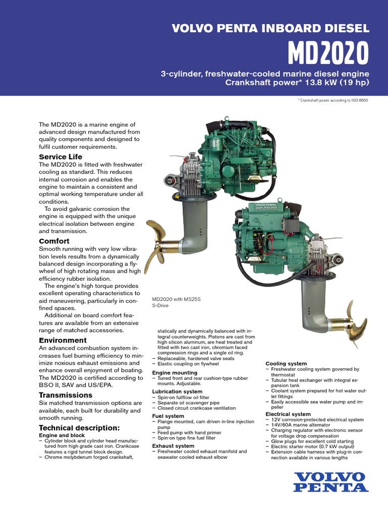 Volvo Penta Md 2020 Diesel Engine Engines