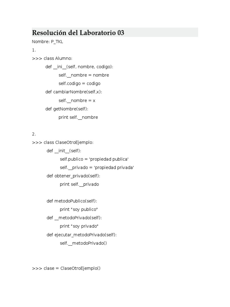 Laboratorio Clases en Python | PDF | Contraseña | Visión