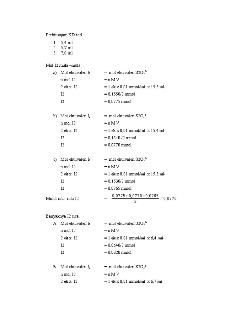 Iodine Distribution Calculation | PDF | Science & Mathematics