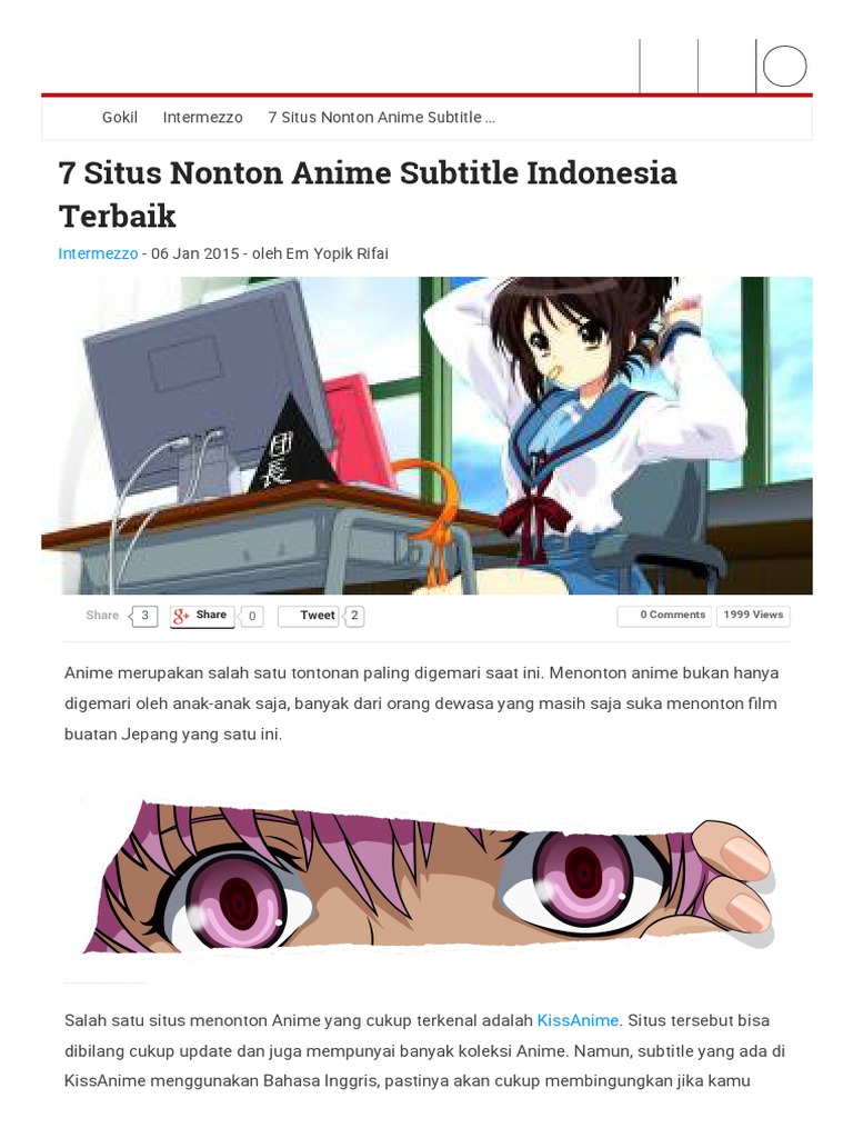 7 Situs Nonton Anime Subtitle Indonesia Terbaik ...