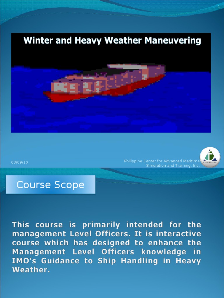 Heavy Weather Ship Handling Course | PDF | Wound | Ice