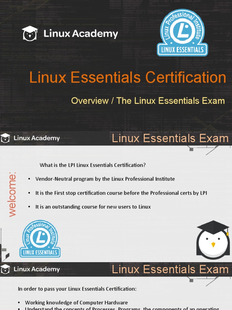 Linux Essential LPI Study Guide PDF Gnu Free Software