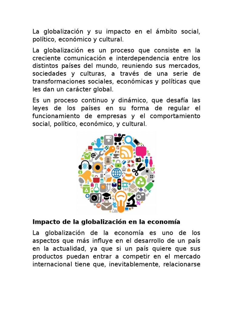 Impacto de la Globalización en la Sociedad | PDF | Globalización ...