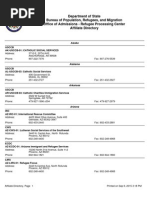 US Refugee Public Affiliate Directory