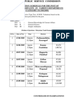 LGS Various Exam Schedule