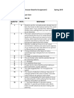 PS101 Answer Sheet For Assignment 2 Spring, 2015