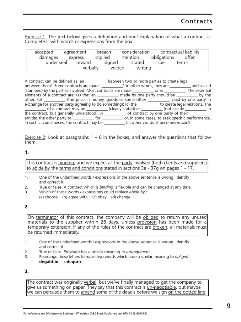 Understanding Contract Basics | PDF | Finance & Money Management