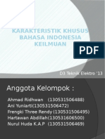 2. Karakteristik Bahasa Indonesia Keilmuan