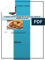 Elaboracion de Croquetas de Merluza A Base de Harina de Algas. (Producto Innovador)