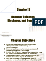 Chapter 13 Contract Defenses, Discharge, And Remedies