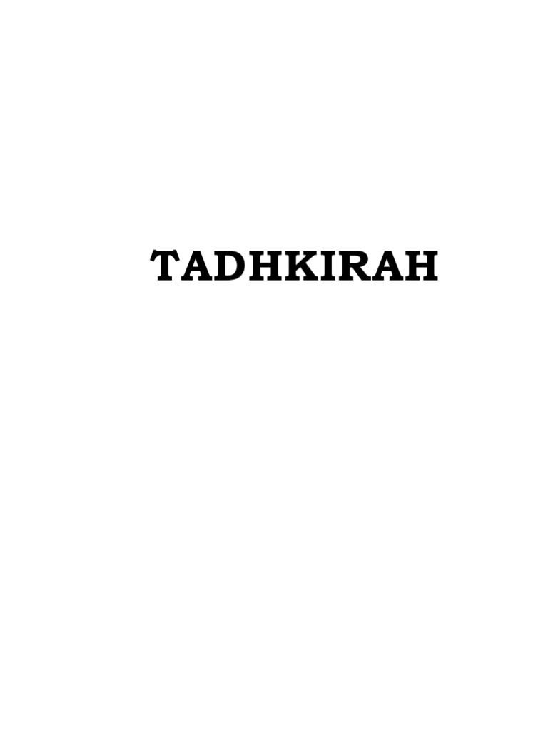 TADZKIRAH