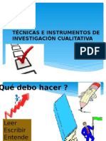 Tecnicas e Instrumentos de Inv Cualitativa